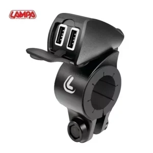Aansluiting lampa USB stuur 12/24v (snellader) Fix Trek 21/32mm bromfiets, motorfiets 38828
